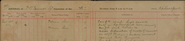 Made Declaration of Service of Summons on Alfred Phillips and Distress Warrant Against Peter Thurgood