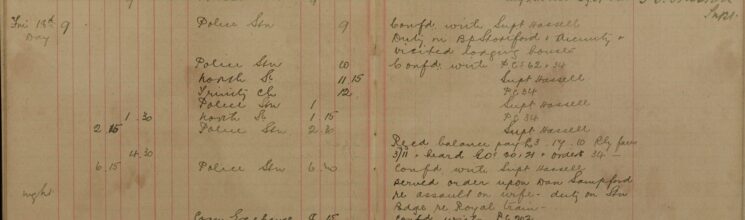 Served Order Upon Dan Sampford Regarding Assault on His Wife and Duty on Station Bridge Regarding the Royal Train