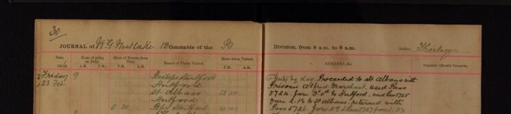 Prisoner Escort Duty to St. Albans