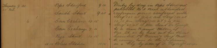 Sent for Dr Pyecroft to Mr Milton of Rye Street Who Had Cut his Throat and Assisted in Conveying him to the Infirmary in a Fly