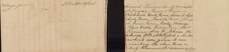 Received From Mr Johnson, The [..lands] A Cricket [ ] Which Was Given to Me [ ] Visiting The House On [Special] Duty