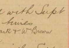 [Caught] Chas Reed, J. Reed, H. Clark and Wm Brown [Stealing] Walnuts at Bells Hill