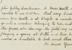 Report of Boys Breaking Down Fences And Causing Damage to A Field On Sundays