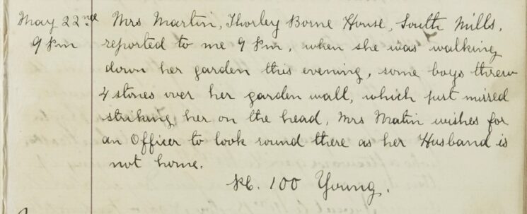 Complaint Of Boys Throwing Stones