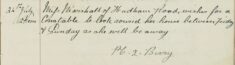 Request For A Constable To Look Round Mrs Marshall's House Whilst She's Away