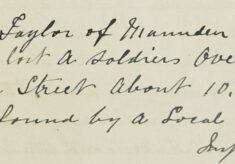 Soldier's Overcoat Lost From A Cart In Rye Street