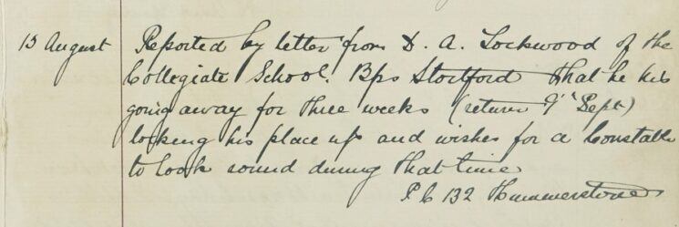 Request For A Constable To Check On Mr Lockwood's House Whilst He's Away