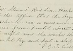 Complaint Of Boys Being A Nuisance Round Her House