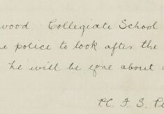 Request For Police To Look After Collegiate School Whilst Mr Lockwood Is Away