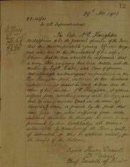 Copy of Notice From C.C. Henry Daniell Re The Late PC Houghton Who Committed Suicide