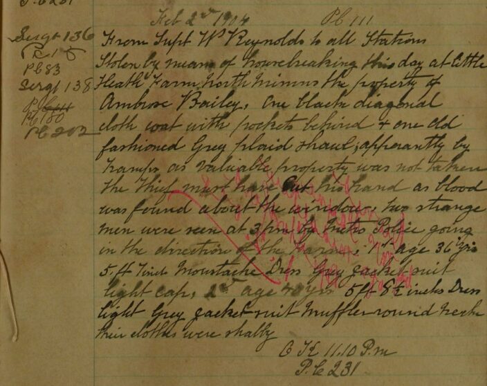 Burglary At Little Heath Farm