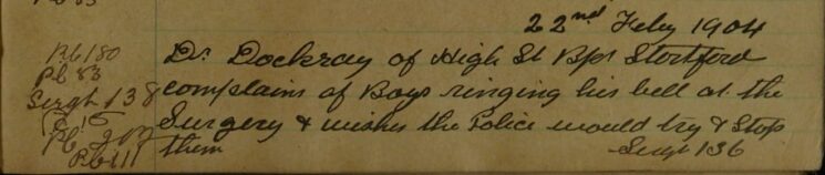 Complaint About Boys Ringing The Doctor's Surgery Bell