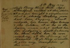 Complaint About A Strange Man Loitering Outside Her House