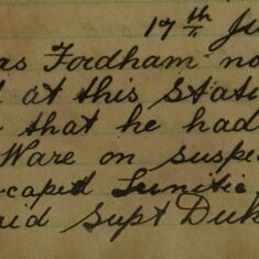 Man Discharged From Claybury Asylum Reported At This Station