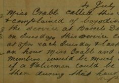 Complaint About Boys Disturbing The Service At Barrels Down Chapel Every Tuesday