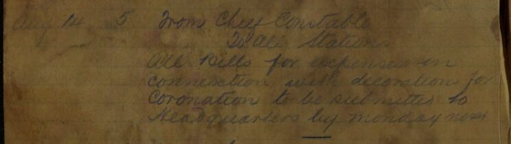 Coronation Expenses