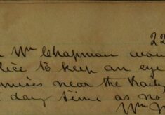 Request For Police To Check On Mr Chapman's Premises