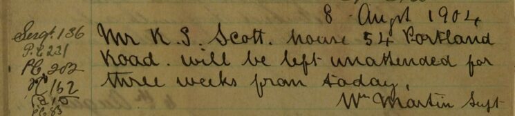 Mr Scott's House Will Be Left Unattended For Three Weeks