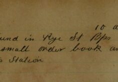 Small Order Book Found In Rye Street