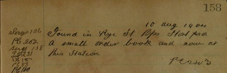 Small Order Book Found In Rye Street