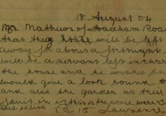Request for Police To Check Mr Mathews' House and Garden Whilst He's Away