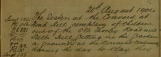 Complaint From Convent Sisters About Children Having Broken Down A Fence To Play In The Convent Grounds