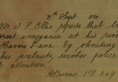 Complaint About Boys Causing An Annoyance By Shouting And Picking His Walnuts