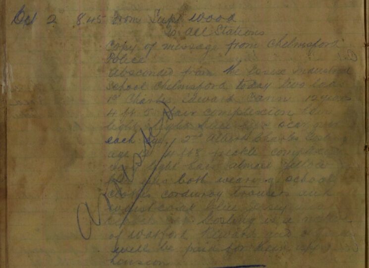 Boys Absconded From Industrial School - Cann and Gosling