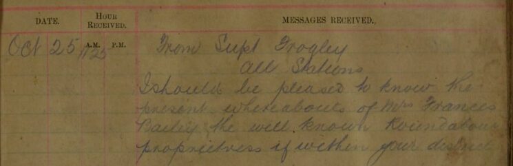 Request To Trace A Mrs Bailey