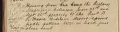 Silver Dessert Spoons Missing from Rectory