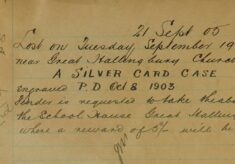 Silver Card Case Lost Near Great Hallingbury Church - Reward Offered To Finder