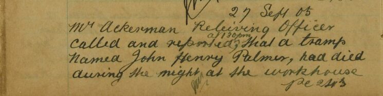 Death Of A Tramp At The Workhouse