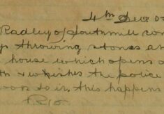 Complaint About Boys Throwing Stones At Her Front Door