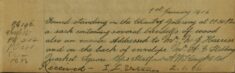 Sack Of Wood With An Envelope Found In The Chantry Gateway