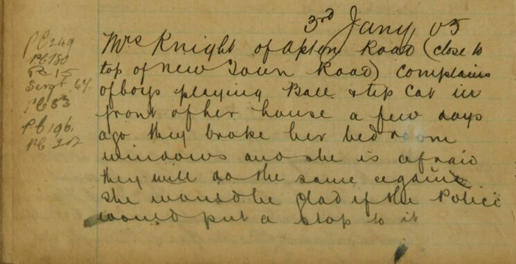 Complaint About Boys Breaking Her Bedroom Windows