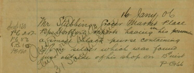 Black Purse Found Outside Grocer's Shop in Market Square