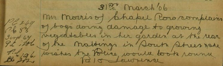 Complaint About Boys Damaging Vegetables In Her Garden