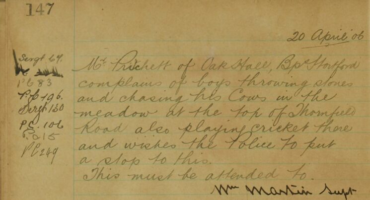 Complaint About Boys Throwing Stones And Worrying His Cows