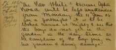 Notification That Rev White's House Will Be Unoccupied For A Fortnight