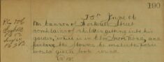 Complaint About Children Picking The Flowers In His Garden
