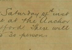 Notification That A Party Of About 30 People Will Dine At The Anchor Inn