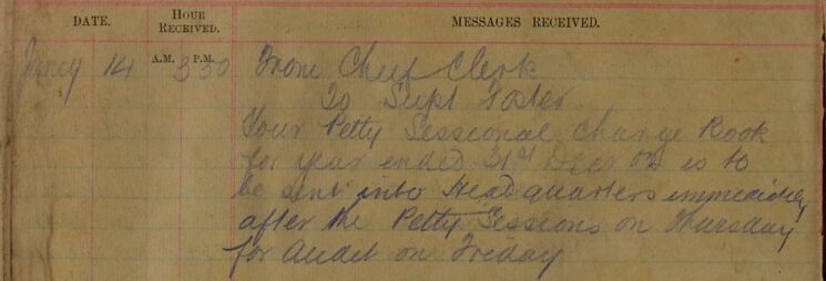 Petty Sessional Charge Book Audit