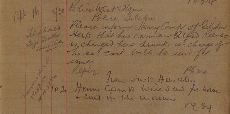 Charged With Being Drunk In Charge Of A Horse And Cart