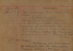 Request For Information On Licences Referred For Extinction From Petty Sessional Divisions