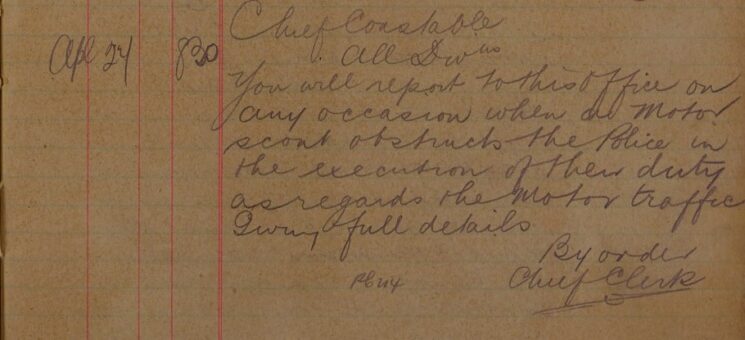 Any Occasion When A Motor Scout Obstructs The Police In Execution Of Their Duty To Be Reported