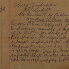 Arrangements For Policing Knebworth Garden Party 15 June 1908