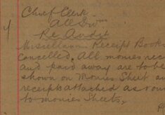Instructions From Chief Clerk Regarding Audit