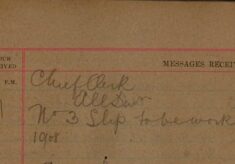 No 3 Slip To Be Worked For August 1908