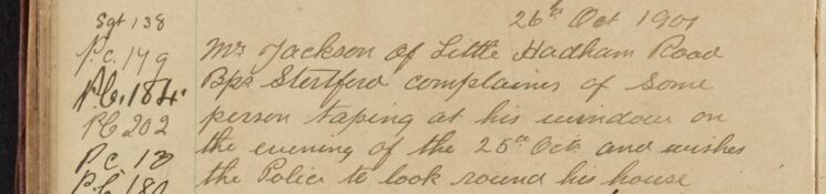 Complaint of Person Tapping on House Window