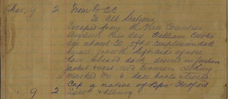 Escaped Asylum Patient - William Curtis Escaped Asylum Patient - William Curtis